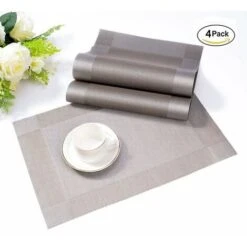 Tovagliette,Lavabile Tabella Posto Per La Cena Mats Protector Decorazione Set 4 Non-scivolose Resistenti Al Calore Tovagliette Per Il Ristorante - Grigio -Vendite ATMOSPHERA || None || Maxwell & Williams 52006157 3