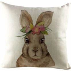 Fodere Per Cuscini Decorativi Fodere Per Cuscini Pasquali Modello Di Uovo Di Coniglio Federa Di Lino Lavato Cuscino Per Divano 45x45 Plus Fodera Per Auto Camera Da Letto Soggiorno