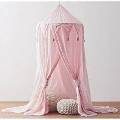 Baldacchino Per Bambini, In Chiffon, Con Zanzariera, Per Cameretta Dei Bambini, Per Interni Ed Esterni, Rosa
