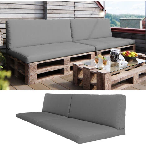 Cuscini Pallet „Modern“ Set Di 4 Grigio Vicco 4 Cuscini Pallet „Modern“ Set Di 4 Grigio Vicco - immagine 2