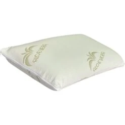 Cuscino In Memory Foam, Modello Saponetta, Fodera In Aloe Vera, Altezza 13cm