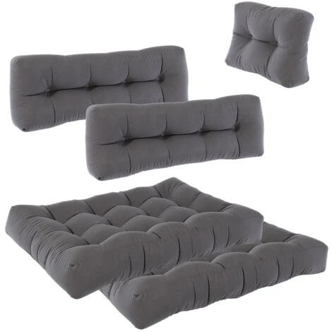Cuscini Pallet „Classic“ Set Di 5 Grigio Vicco 6 Cuscini Pallet „Classic“ Set Di 5 Grigio Vicco - immagine 4