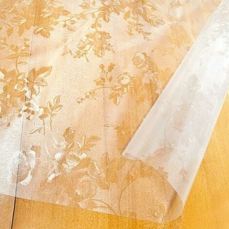 Tovaglia Trasparente Antimacchia Moderna Plastificata Lucida Copritavolo Pvc Dis.C - 140x50 Cm 4 Tovaglia Trasparente Antimacchia Moderna Plastificata Lucida Copritavolo Pvc Dis.C - 140x50 Cm - immagine 2