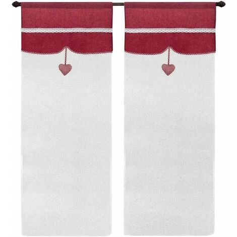 Tende Porta Finestra Coppia 2 Pz Interno Semitrasparente Tessuto Bordeaux - 60x150 Cm 3 Tende Porta Finestra Coppia 2 Pz Interno Semitrasparente Tessuto Bordeaux - 60x150 Cm