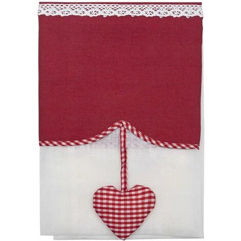 Tende Porta Finestra Coppia 2 Pz Interno Semitrasparente Tessuto Bordeaux - 60x150 Cm 4 Tende Porta Finestra Coppia 2 Pz Interno Semitrasparente Tessuto Bordeaux - 60x150 Cm - immagine 2