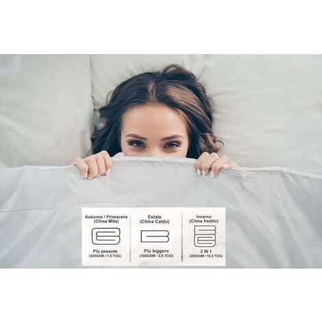 Piumino 4 Stagioni In Morbida Microfibra Piumone 2 In 1 Uniti Con Bottoni Estate Primavera Inverno Trapunta Bianca Bianco - 1 Piazza 6 Piumino 4 Stagioni In Morbida Microfibra Piumone 2 In 1 Uniti Con Bottoni Estate Primavera Inverno Trapunta Bianca Bianco - 1 Piazza - immagine 4