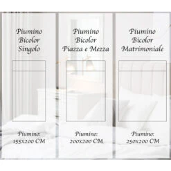 Piumino Invernale Caldo Piumone 3 Misure Double Face Microfibra Anallergico Marrone/Panna - 1 Piazza -Vendite ATMOSPHERA || None || Maxwell & Williams 54337231 4