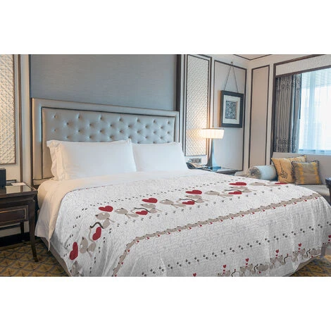 Copriletto Estivo Made In Italy 100% Cotone Piquet 3 Misure Gattini Beige - 1 Piazza 3 Copriletto Estivo Made In Italy 100% Cotone Piquet 3 Misure Gattini Beige - 1 Piazza