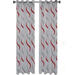 Tende Finestra Con Occhielli 4 Cm A Pannello Modello Debora 1Tenda - Rosso