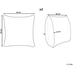 Set Di 2 Cuscini Decorativi Moderni A Fantasia Blu E Dorato 45 X 45 Cm Gardenia -Vendite ATMOSPHERA || None || Maxwell & Williams 55028041 3