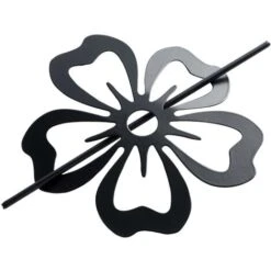 FERMATENDA SPILLA 15 CM METALLO DIPINTO PETALY Colore Nero