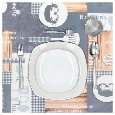 Tovaglia In Gomma Rettangolare Cuisin Impermeabile Pvc Antimacchia 140 X 250 Cm. 4 Tovaglia In Gomma Rettangolare Cuisin Impermeabile Pvc Antimacchia 140 X 250 Cm. - immagine 2