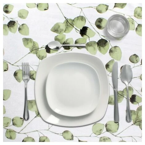 Tovaglia Rotonda Gomma Verde Foglie Impermeabili Antimacchia Pvc Ø140 Cm. 4 Tovaglia Rotonda Gomma Verde Foglie Impermeabili Antimacchia Pvc Ø140 Cm. - immagine 2