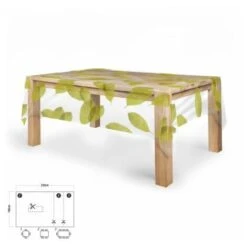 Tovaglia Gomma Fogli Rettangolari Trasparenti Impermeabili Antimacchia Pvc 140x250 Cm.