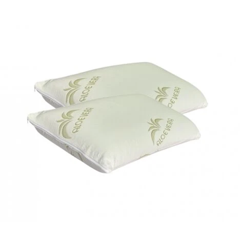 Coppia Cuscini In Memory Foam, Modello Saponetta, Fodera In Aloe Vera, Altezza 13cm 3 Coppia Cuscini In Memory Foam, Modello Saponetta, Fodera In Aloe Vera, Altezza 13cm