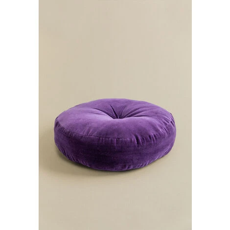 SKLUM Cuscino Da Pavimento Rotondo In Velluto Meijer Viola Scuro 5 SKLUM Cuscino Da Pavimento Rotondo In Velluto Meijer Viola Scuro - immagine 3