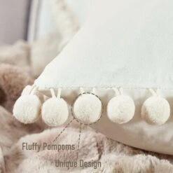 Federe Cuscini In Velluto Per Divano ，Copricuscini Arredo Casa Moderni Con Pom Poms ,Fodere Cuscino In Tinta Unita Eleganti Per Camera Da Letto Salotto Sedia , 2 Pezzi,45x45CM，verde Acqua -Vendite ATMOSPHERA || None || Maxwell & Williams 56803630 2