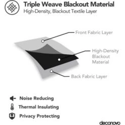 Deconovo Tende Oscuranti Con Motivo Fili D'Argento Moderne Con Anelli 2 Pezzi 140x240 Cm (LxA) - Nero -Vendite ATMOSPHERA || None || Maxwell & Williams 57116435 5