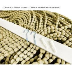 TENDA Mariel © SOFFICE A PERLINE In Stoffa Morbida Anti Insetti Antirumore A Fili BEIGE Cm. 100x220 -Vendite ATMOSPHERA || None || Maxwell & Williams 57359119 4