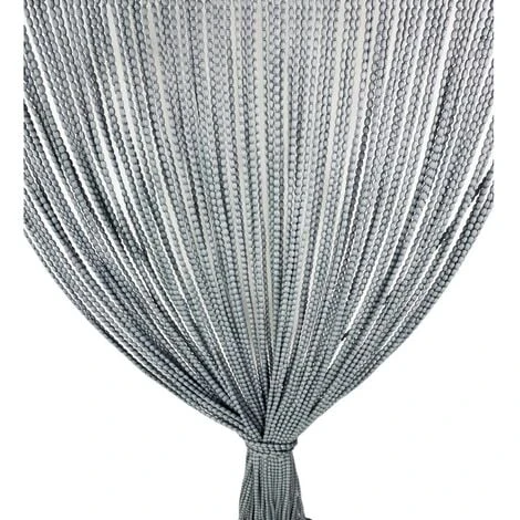 TENDA Mariel © SOFFICE A PERLINE In Stoffa Morbida Anti Insetti Antirumore A Fili GRIGIO Cm. 100x220 3 TENDA Mariel © SOFFICE A PERLINE In Stoffa Morbida Anti Insetti Antirumore A Fili GRIGIO Cm. 100x220