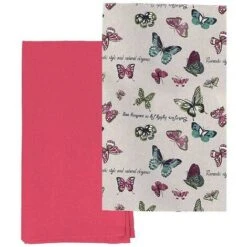 Set 2 Strofinacci Cm50x70 Romance Cotone Beige Linea Romance