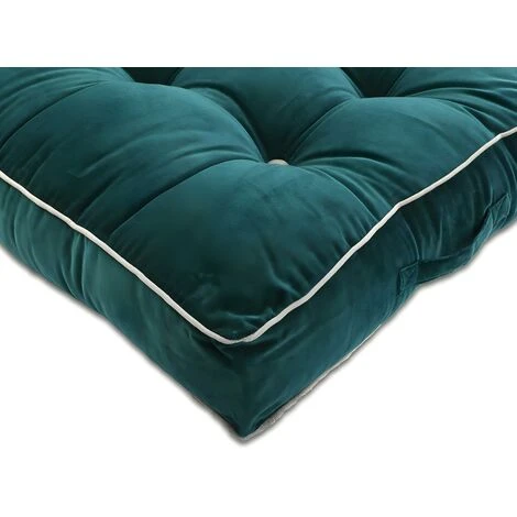 Materasso Pallet 80 X 120 X 15 Cm In Velluto Di Cotone Foglia Di Tè - SAORGE 6 Materasso Pallet 80 X 120 X 15 Cm In Velluto Di Cotone Foglia Di Tè - SAORGE - immagine 4