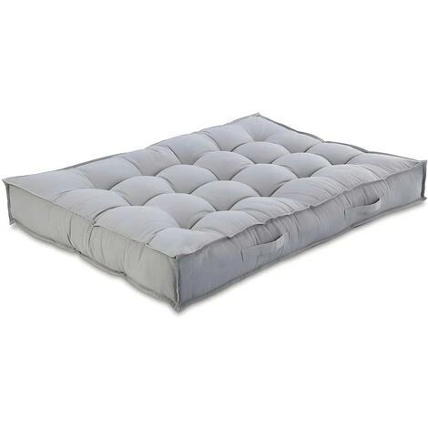 Materasso Pallet 80 X 120 X 15 Cm Cotone Grigio BAILA 3 Materasso Pallet 80 X 120 X 15 Cm Cotone Grigio BAILA