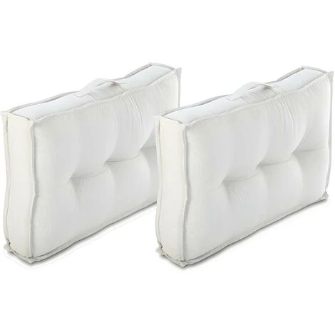 Schienali Pallet 40 X 60 X 12 Cm Cotone Beige Lotto Di 2 BAILA 3 Schienali Pallet 40 X 60 X 12 Cm Cotone Beige Lotto Di 2 BAILA