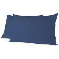LOVELY HOME SET DI 2 BOLSTER CASE - 85 X 185 CM - 100% COTONE - BLU