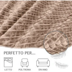 Coperta Autunnale Letto Matrimoniale, Letto Singolo, Plaid Invernale Pile Divano Autunno Inverno Singolo - Beige -Vendite ATMOSPHERA || None || Maxwell & Williams 59613085 4