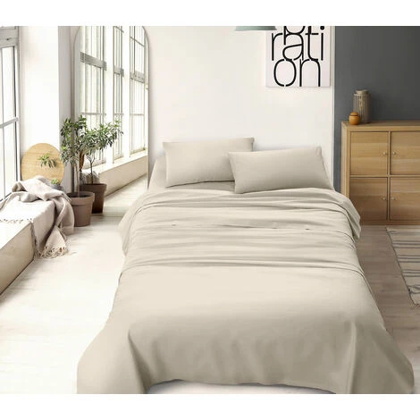 Completo Letto Misura Alla Francese A Tinta Unita Prodotto Italiano Set Lenzuola 100% Cotone Beige - Francese 3 Completo Letto Misura Alla Francese A Tinta Unita Prodotto Italiano Set Lenzuola 100% Cotone Beige - Francese