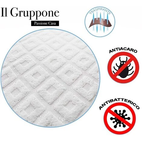 Coprimaterasso In Spugna Elasticizzata, Jersey, No Stiro Bianco - Singolo 7 Coprimaterasso In Spugna Elasticizzata, Jersey, No Stiro Bianco - Singolo - immagine 5