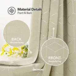 Deconovo Tende Oscuranti Per Interni Con Motivo Geometrico D'Argento 2 Pezzi 140x240 Cm ( LxA ) - Beige Scuro -Vendite ATMOSPHERA || None || Maxwell & Williams 59938166 3