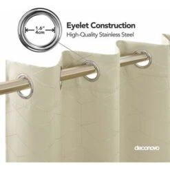 Deconovo Tende Oscuranti Per Interni Con Motivo Geometrico D'Argento 2 Pezzi 140x240 Cm ( LxA ) - Beige Scuro -Vendite ATMOSPHERA || None || Maxwell & Williams 59938166 4