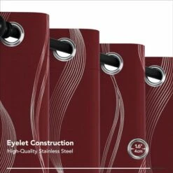 Deconovo Tende Oscuranti Per Interni Moderne Con Onda D'Argento 2 Pezzi 117x138 Cm ( LxA ) - Rosso Scuro -Vendite ATMOSPHERA || None || Maxwell & Williams 59998964 4