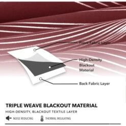 Deconovo Tende Oscuranti Per Interni Moderne Con Onda D'Argento 2 Pezzi 117x138 Cm ( LxA ) - Rosso Scuro -Vendite ATMOSPHERA || None || Maxwell & Williams 59998964 5