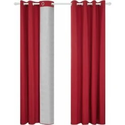 Deconovo Tende Semi-Oscuranti Termiche Con Fodere Argento 2 Pezzi 117x138 Cm ( LxA ) - Rosso -Vendite ATMOSPHERA || None || Maxwell & Williams 59999000 2