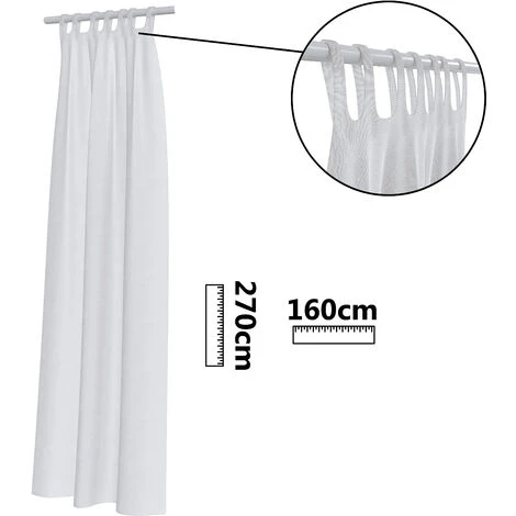 Tenda Gazebo Da Esterno Idrorepellente Resistente Impermeabile Antimuffa Con Passanti Tenda Per Giardino Balcone Piscina Terrazzo 160 X 270 Cm Colore Bianco 6 Tenda Gazebo Da Esterno Idrorepellente Resistente Impermeabile Antimuffa Con Passanti Tenda Per Giardino Balcone Piscina Terrazzo 160 X 270 Cm Colore Bianco - immagine 4