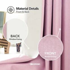 Deconovo Tende Oscuranti Per Interni Totali In Finto Lino Con Anelli 2 Pezzi 140x175 Cm - Rosa -Vendite ATMOSPHERA || None || Maxwell & Williams 60367632 4