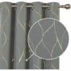 Deconovo Tende Oscuranti Con Motivo Fili D'Oro Moderne Con Anelli 2 Pezzi 140x180 Cm ( LxA ) - Grigio Chiaro -Vendite ATMOSPHERA || None || Maxwell & Williams 60370237 1