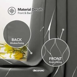 Deconovo Tende Oscuranti Con Motivo Fili D'Argento Moderne Con Anelli 2 Pezzi 117x183 Cm (LxA) - Grigio Chiaro -Vendite ATMOSPHERA || None || Maxwell & Williams 63111544 3