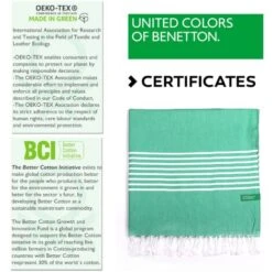 CASA BENETTON 100% COTONE 170GSM TELO HAMMAM (80X165CM) VERDE -Vendite ATMOSPHERA || None || Maxwell & Williams 63842420 4