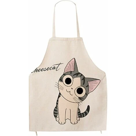 Grembiule Da Cucina In Cotone Per Ragazze E Donne, Motivo Cartone Animato, Cotone, Marrone, Adulti 4 Grembiule Da Cucina In Cotone Per Ragazze E Donne, Motivo Cartone Animato, Cotone, Marrone, Adulti - immagine 2