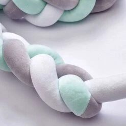 Paracolpi Per Lettino In Treccia Di Serpente 2M Paracolpi Per Divano Intrecciato Morbido Per La Protezione Del Letto Dei Neonati (grigio + Bianco + Verde) -Vendite ATMOSPHERA || None || Maxwell & Williams 63848821 3