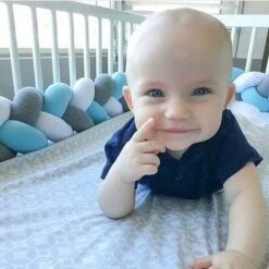 Paracolpi Per Lettino In Treccia Di Serpente 2M Paracolpi Per Divano Intrecciato Morbido Per La Protezione Del Letto Dei Neonati (grigio + Bianco + Verde) -Vendite ATMOSPHERA || None || Maxwell & Williams 63848821 4