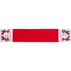 Runner Da Tavola Natalizio In Tela, Decorazioni Natalizie Per La Tavola Per Cene Stagionali In Famiglia O Riunioni Di Festa, Babbo Natale Ricamato Con Pupazzo Di Neve Per Feste Di Natale Per Interni E -Vendite ATMOSPHERA || None || Maxwell & Williams 63853041 5