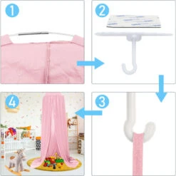 Randaco Letto A Baldacchino Regalo Decorazione Per Bambini Fantasia Baldacchino Zanzariera Tutt'intorno Al Lettino -Vendite ATMOSPHERA || None || Maxwell & Williams 63861535 3