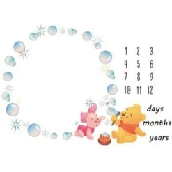 Coperta Per La Crescita Mensile Del Neonato Puntelli Per Fotografia Puntelli Per Sfondo In Stoffa Commemorativa Puntelli Per Bambini, Winnie The Pooh