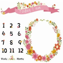 Coperta Per La Crescita Mensile Del Neonato Puntelli Per Fotografia Puntelli Per Sfondo In Stoffa Commemorativa Puntelli Per Bambini, Ghirlanda Di Nastri