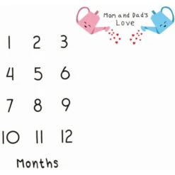 Coperta Per La Crescita Mensile Del Neonato Puntelli Per Fotografia Puntelli Per Sfondo In Stoffa Commemorativa Puntelli Per Bambini, I Genitori Amano